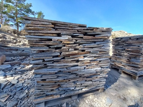 Плитняк златолит серебристый для фасада купить в Сыктывкаре